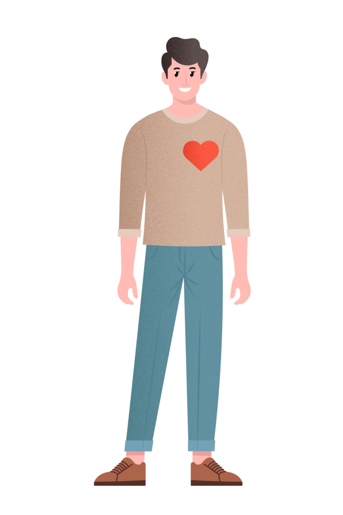 14. A man with a heart